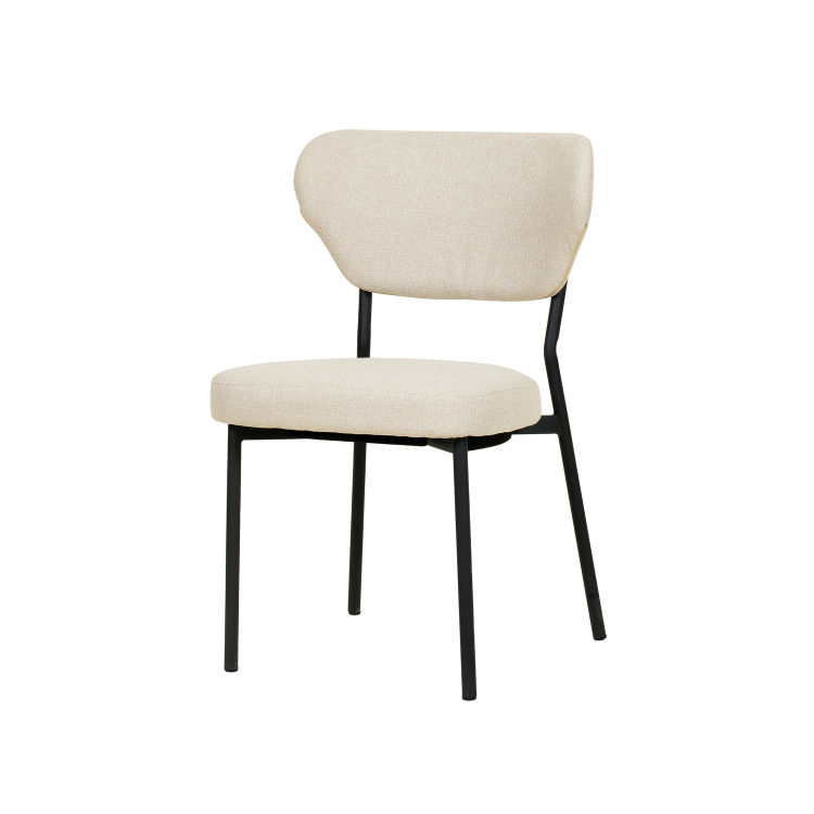 Chaise empilable en tissu Duko