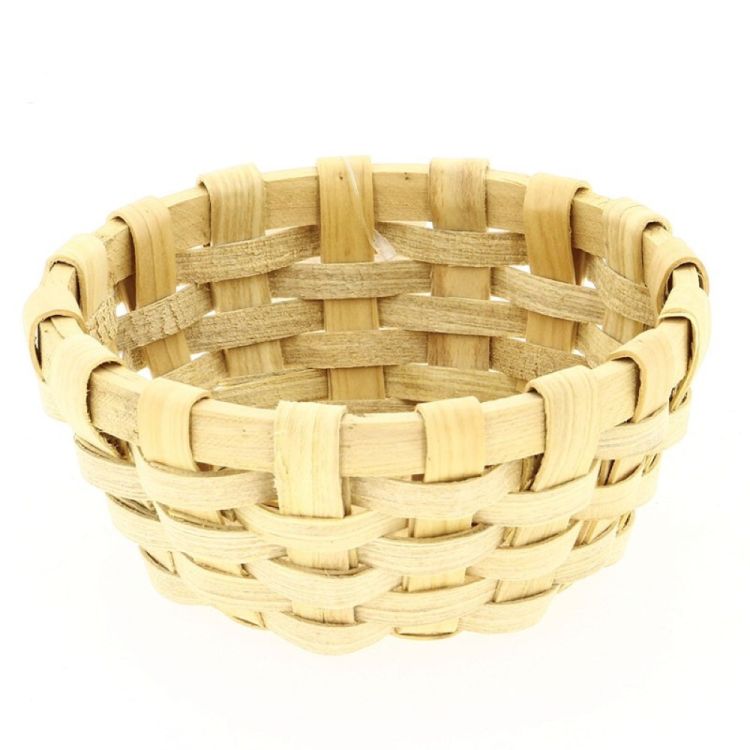 Woody corbeille ronde bois deroule ø 16x7
