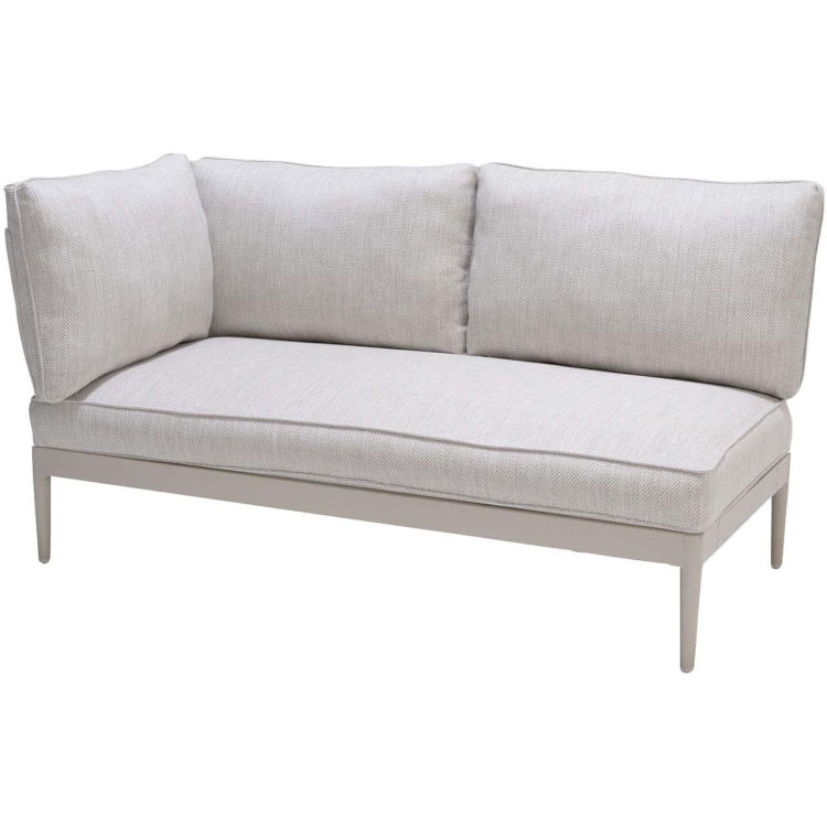 Gartensofa 2-Sitzer 'Topaz' mit 3 Rückenlehnen, ecru