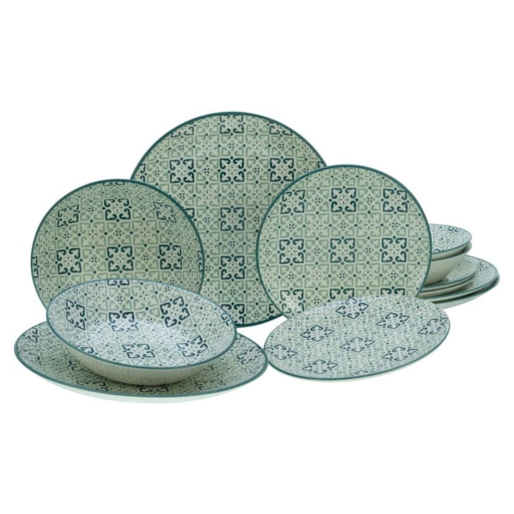 Yara blau -  Tellerset 12-tlg