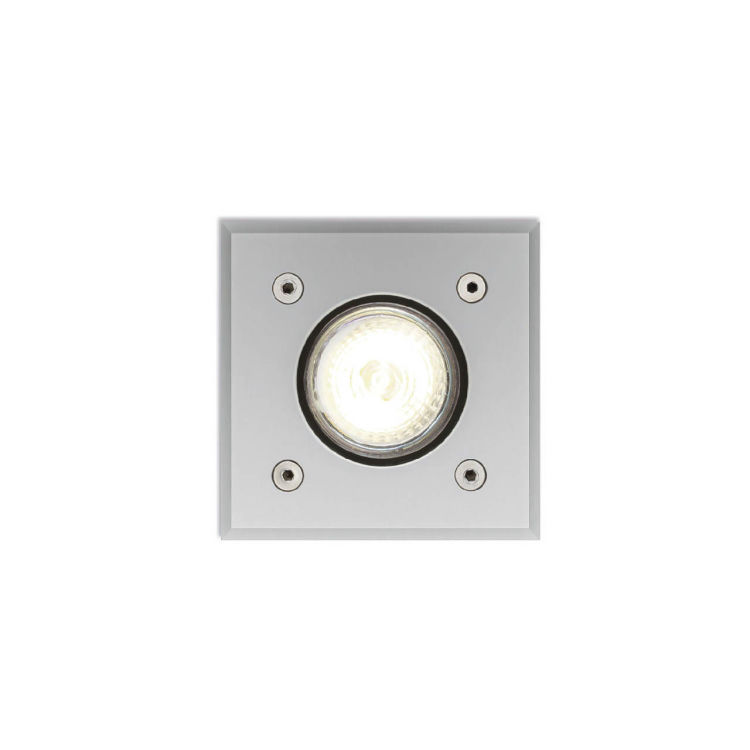 KING Bodeneinbaustrahler Außenleuchte Edelstahl eckig