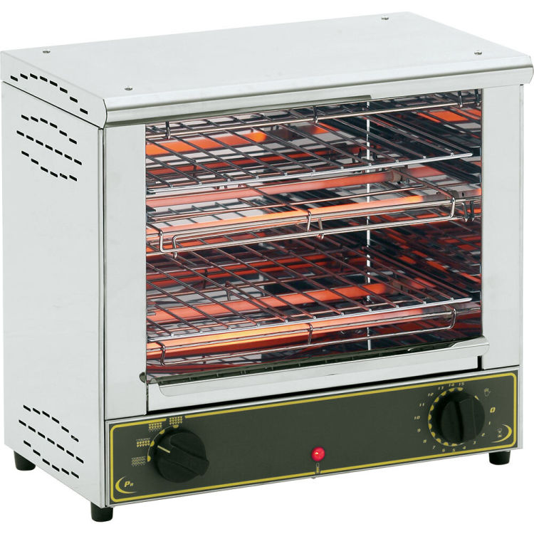 ROLLER GRILL Salamandre, deux niveaux, 300 toasts/h, dimensions 450 x 285 x 420 mm (LxPxH)