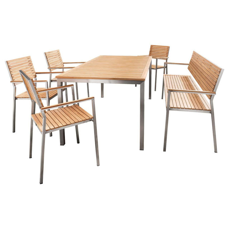 Gartenmöbel-Set 'Luice', 6-teilig, 4 Sessel,1 Bank,1 Tisch, FSC zert.