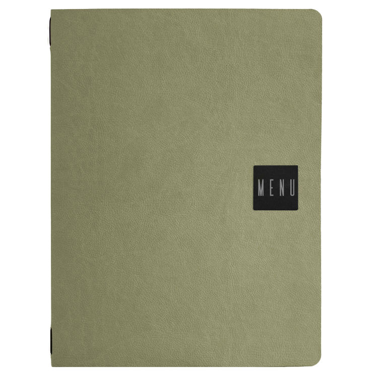 Stil casa, Set mit 12 Menükartenhaltern A4, Polyurethan, drei Innenumschläge aus Kunststoff, elastischer Umschlaghalter