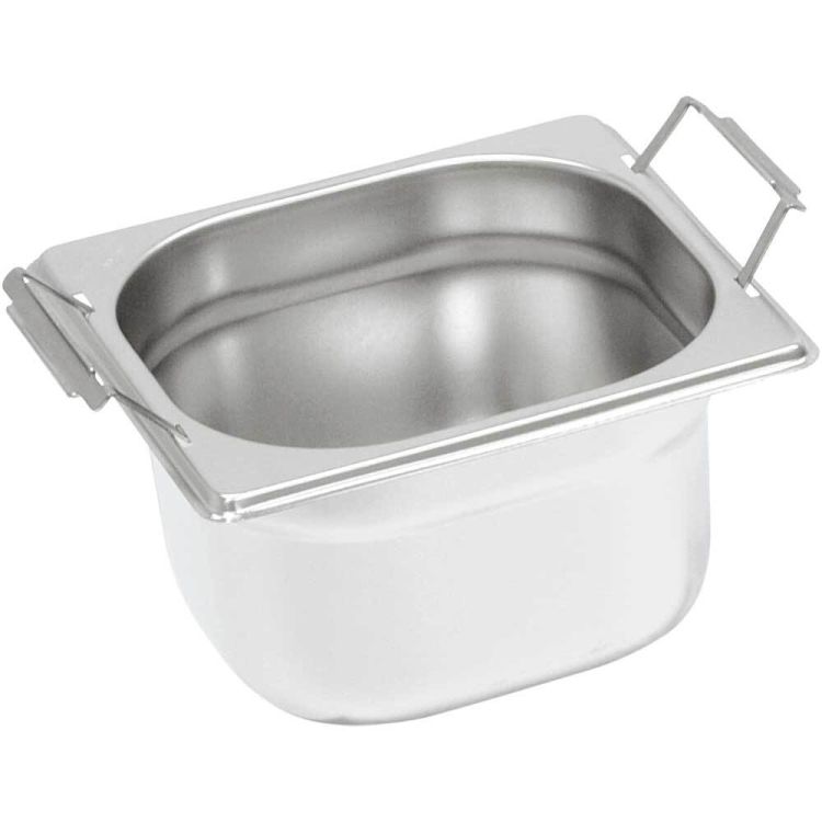 Bac GN 1/6 avec ergots en inox, série STANDARD