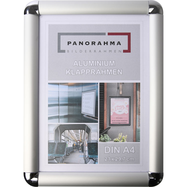 Aluminium-Klapprahmen, Rondo, mit verchromten Ecken