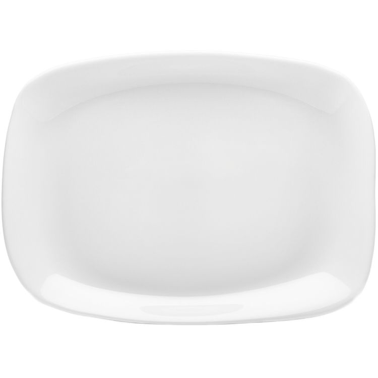 Platte Parma rechteckig, Opal-Hartglas