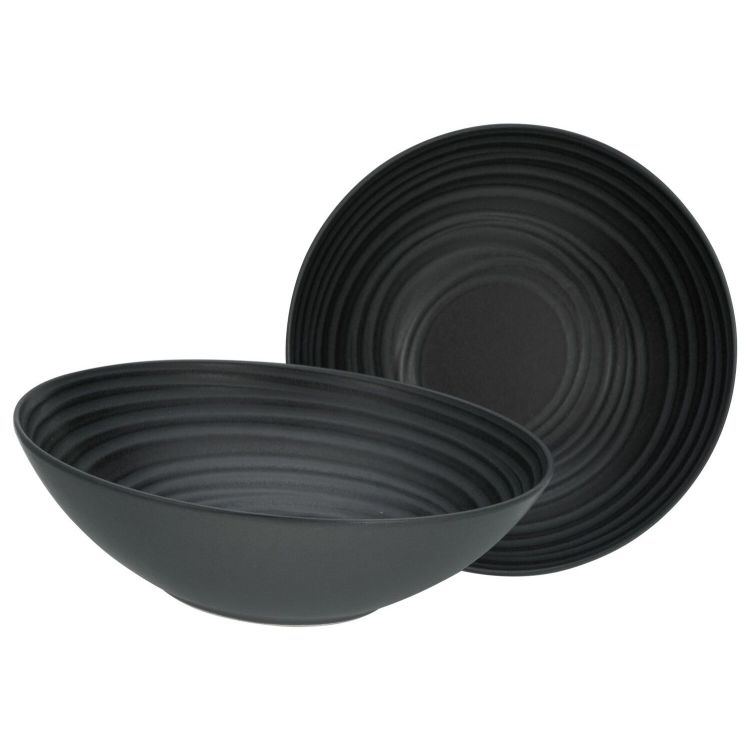 Lava Stone sand -  Salatschüssel 24 cm 2er Set