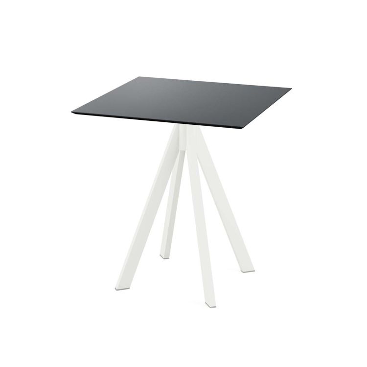 Table Infinity 70x70 cm, piètement blanc