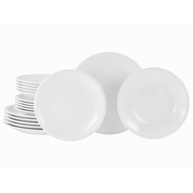 Milano Weiss - Tellerset 18-tlg