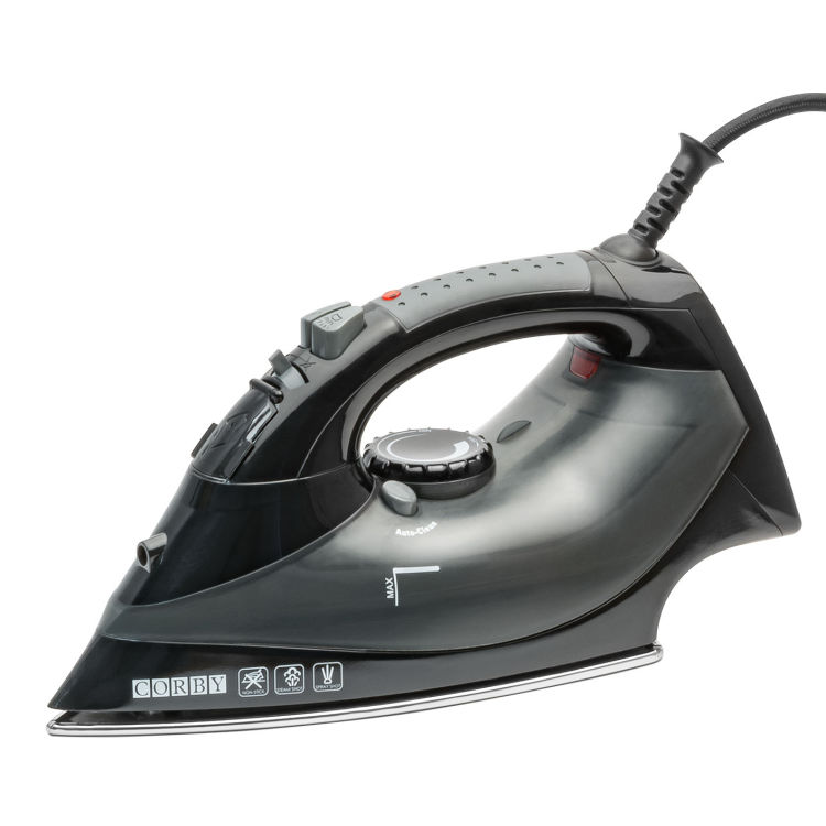 Ferro da stiro a vapore Corby Sherwood 2000W in nero - Spina EU