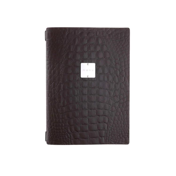 Porta Menu A4 – FASHION MARRONE COCCODRILLO
