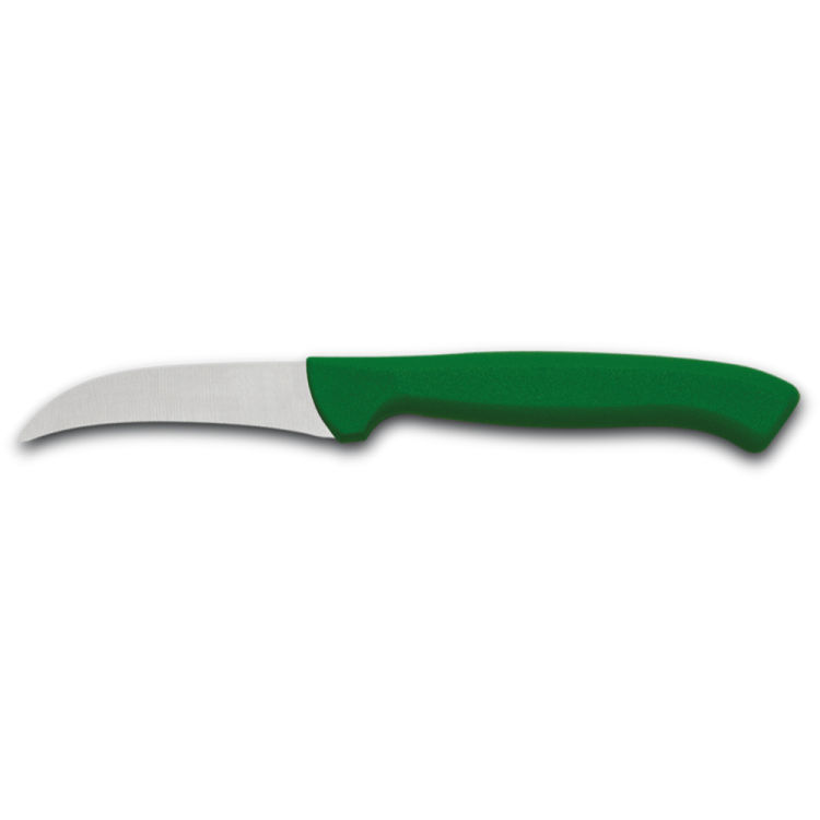 Couteau à légumes série Zippy, courbé, vert, 75 mm