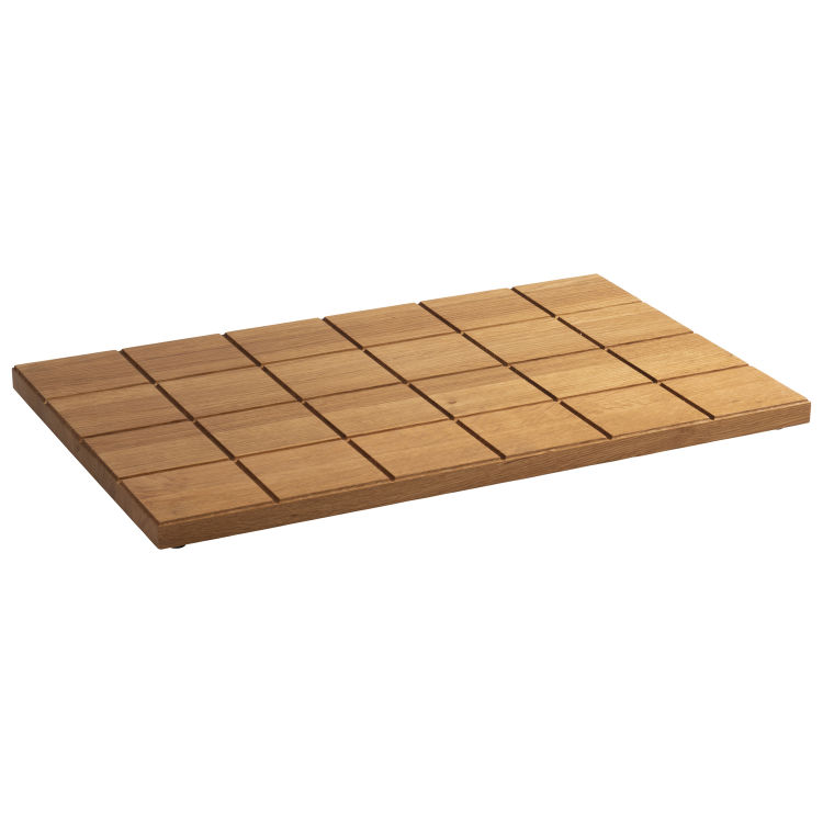 GN 1/1 Buffetbrett -SQUARE- 53 x 32,5 cm, H: 2,5 cm Eichenholz, geölt mit Antirutsch-Füßchen