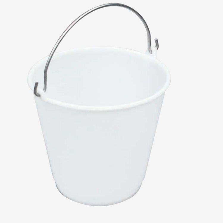 Seau rond 14 L gradué avec anse inox