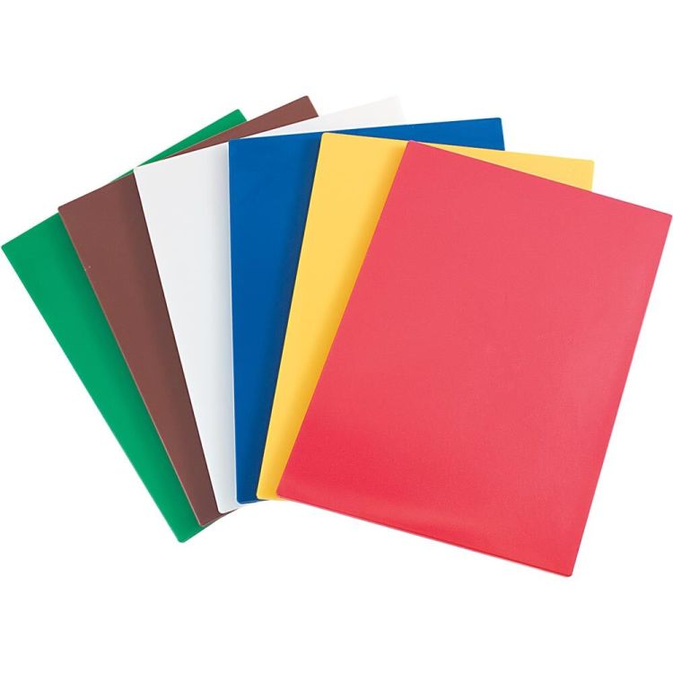 Set de planches à découper HACCP, GN 1/2, lisses, en polyéthylène