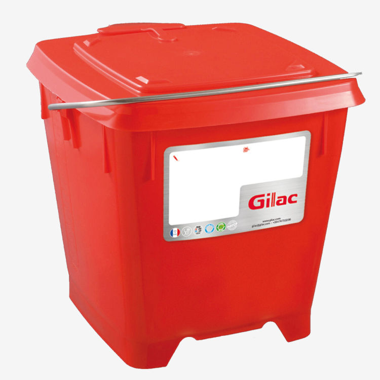 Seau carré HACCP 12 L avec couvercle étanche