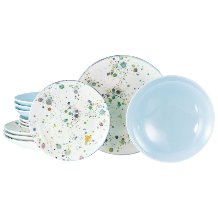 Candy Drops Bunt - Tellerset 12-tlg