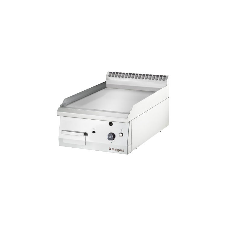Stalgast Edelstahl Gas-Griddleplatte als Tischgerät, gerillte Grillfläche, Serie 700 ND