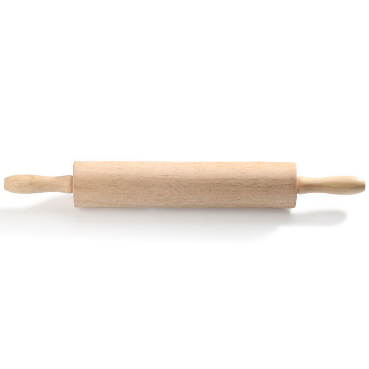 Rouleau à pâtisserie en bois, roulement à billes, L. 460 mm, D. 70 mm