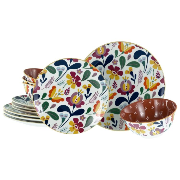 Folklore Blau - Tellerset 12-tlg