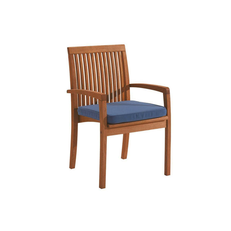 Auflage für Gartensessel 'Enya' 50 x 47 x 6 cm, Bezug aus Polyester, blau