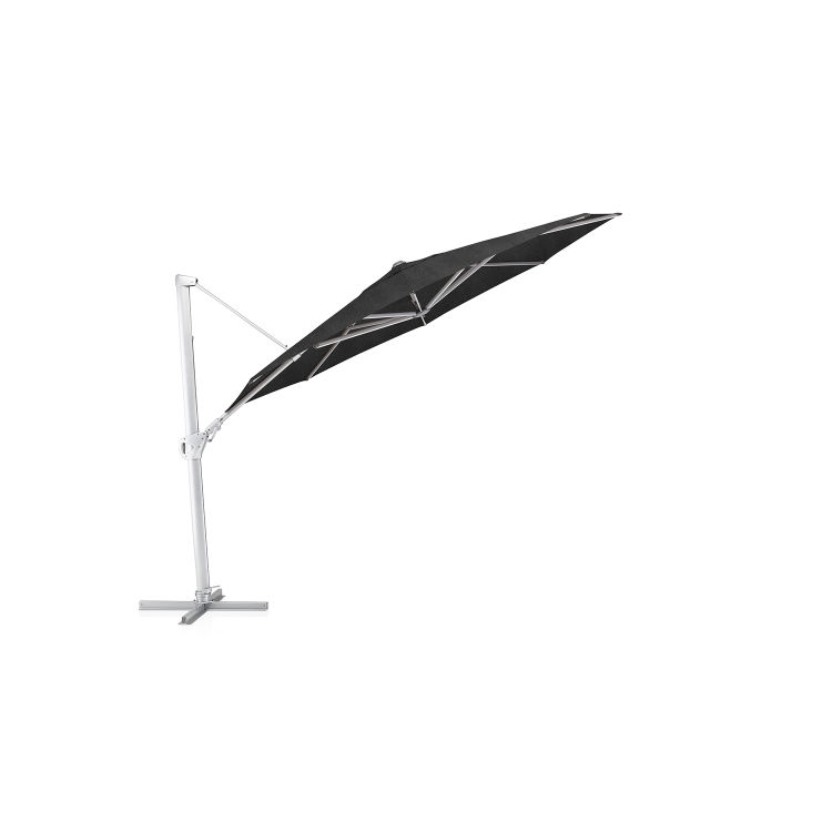Ampelsonnenschirm EASY SWING Ø 350 cm, UPF 50+, inkl. Abdeckhaube und Schirmständer, Aluminium/O'bravia ohne Beleuchtung