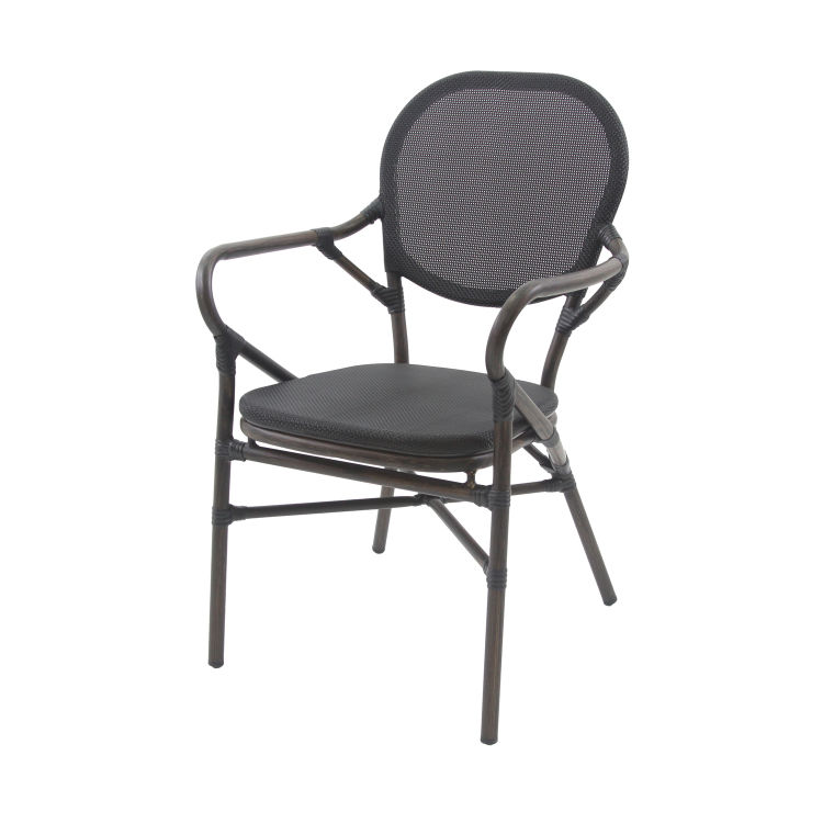Chaise Tango, avec accoudoirs, textile