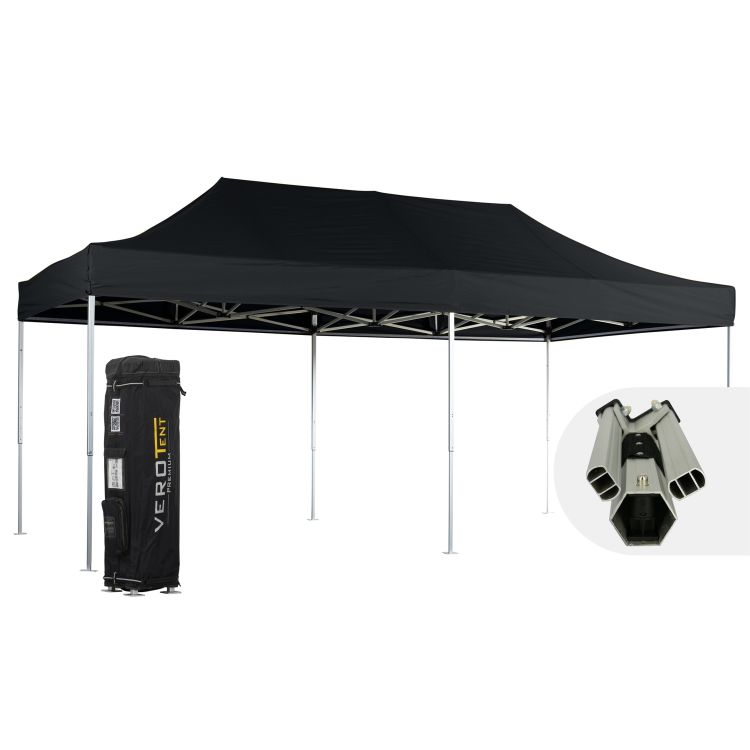 VeroTENT Faltpavillon 4x8m Luxea mit Dach