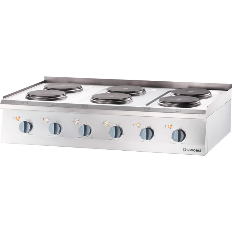 Stalgast Edelstahl Elektro-Kochfeld als Tischgerät mit 2 Herdplatten, Serie 700 ND