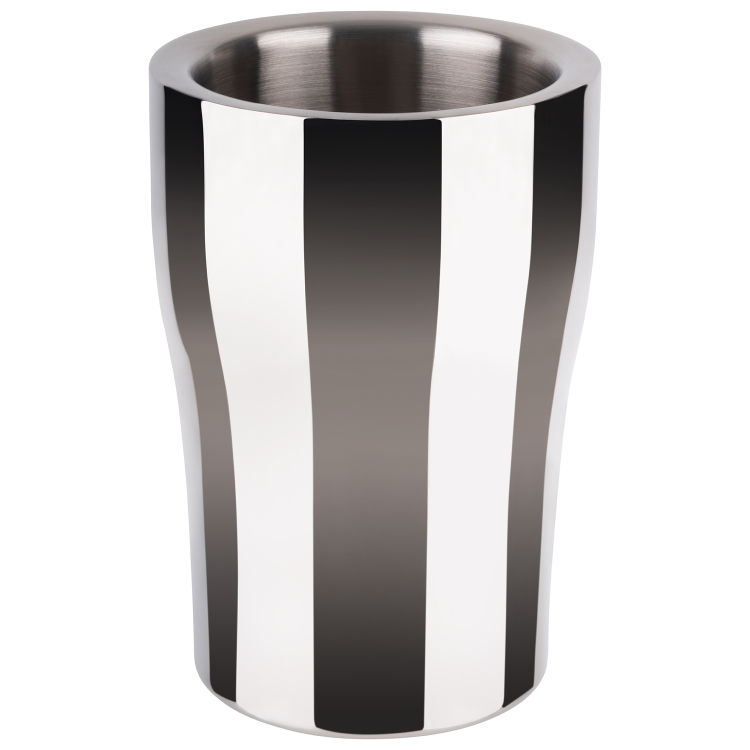 Flaschenkühler -WAIST- außen Ø 13 cm, H: 19 cm 18/8 Edelstahl hochglanzpoliert innen Ø 10 cm, doppelwandig
