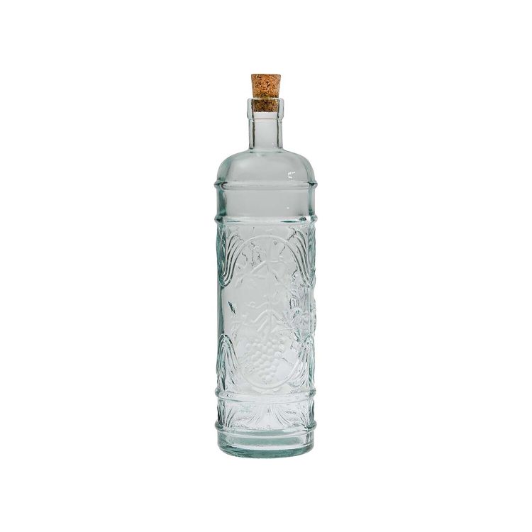 Glasflasche mit Korken 'Anis' 1 l aus Recyclingglas