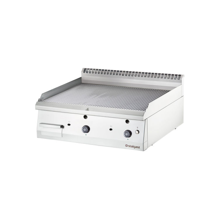 Gas-Griddleplatte als Tischgerät, Serie 700 ND - gerillt 800x700x250 mm