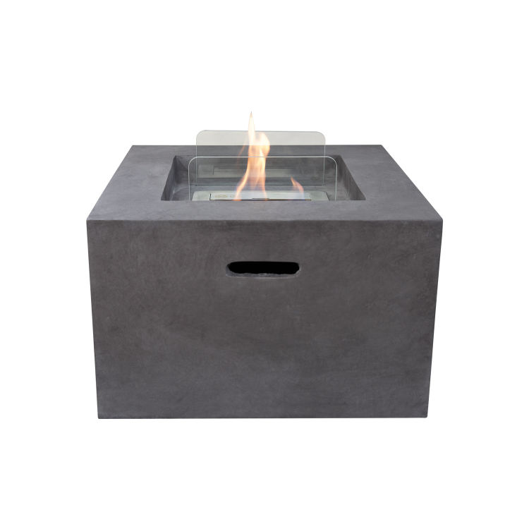 Field & Flame Cassia Bio-Ethanol-Feuerstelle in dunklem Betongrau