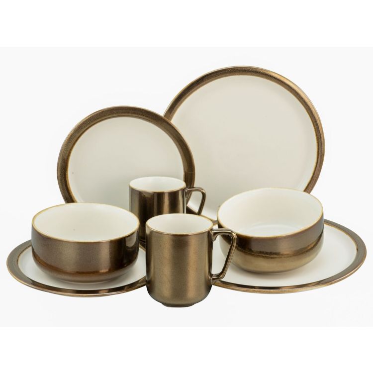 Servizio da tavola moderno industriale bianco - 8 pezzi