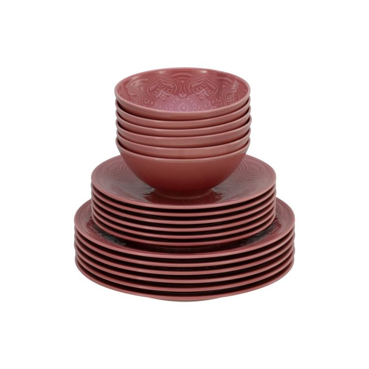 Orient Mandala Rot - Tellerset 18-tlg