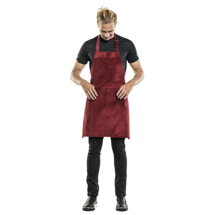 Latzschürze Base Red Velvet W70–L85