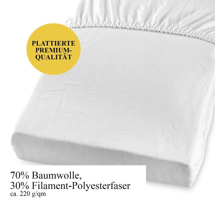 Komfort-Jerseylaken plattiert ca.180-200/200+40 cm
