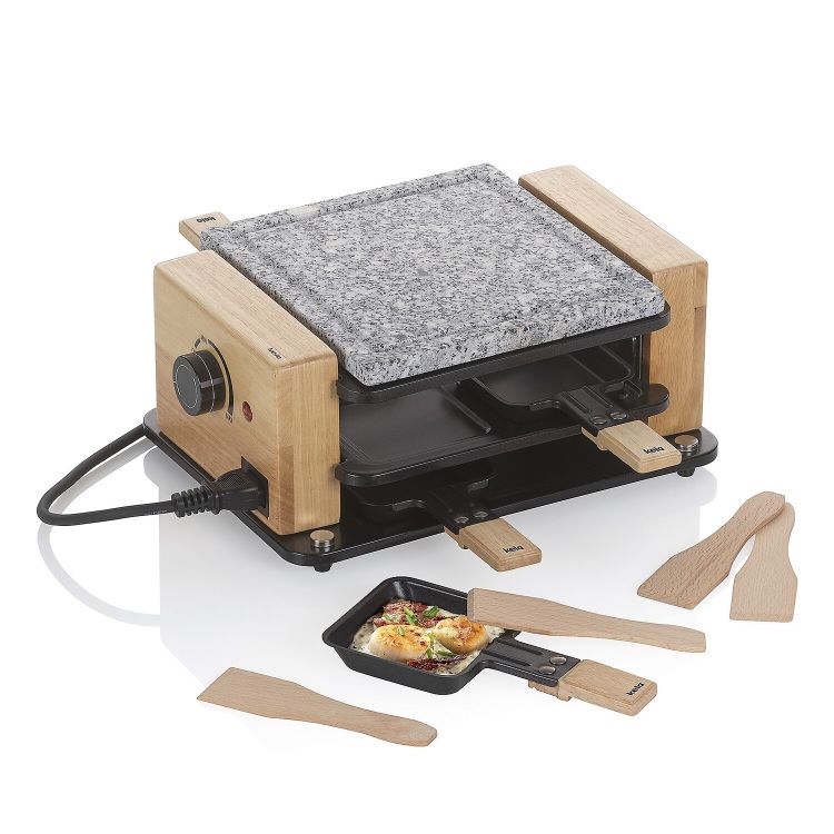 Raclette/Stein Bedretto Granit schwarz 4Personen 29,5x21,0x12,5cm ...