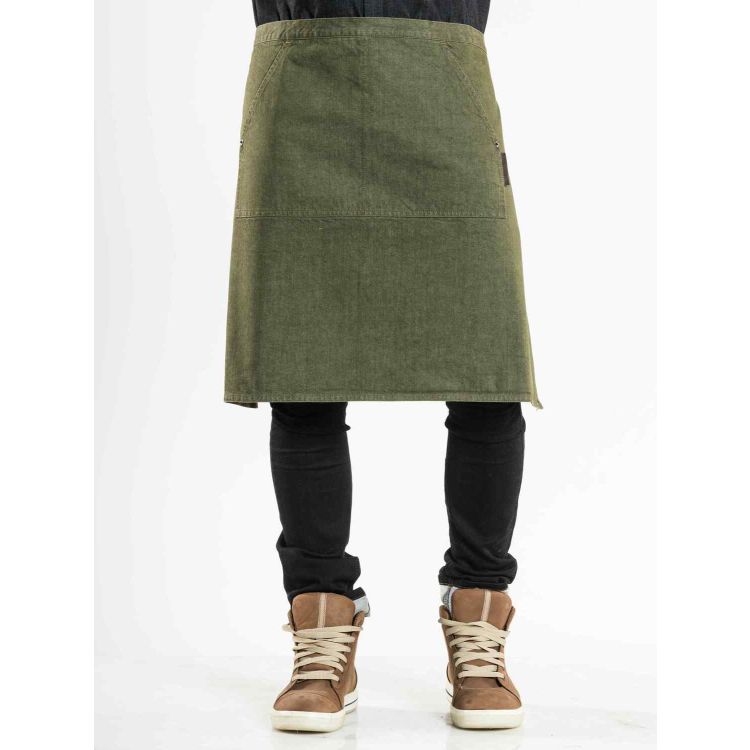 Bistroschürze Pouch Green Denim W80 – L60