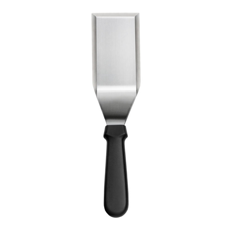 Spatule à rôtir en acier inoxydable, manche en plastique noir, L. 118 mm