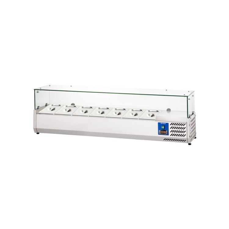 Vitrine réfrigérée pour 7 bacs GN 1/4