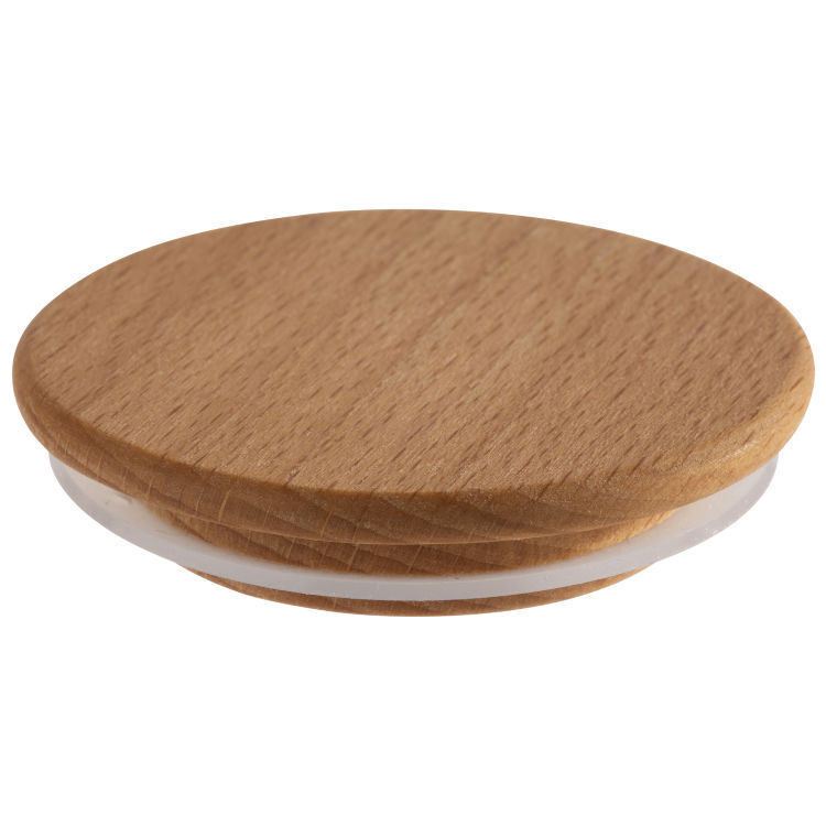 12 Deckel für Weck-Gläser Ø 7 cm, H: 1,5 cm Buchenholz mit Silikondichtung Inhalt: 12 Stück