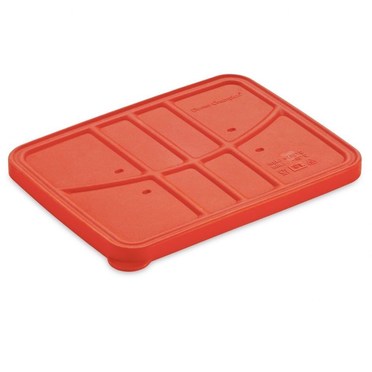 Deckel, rot, aus Silikon