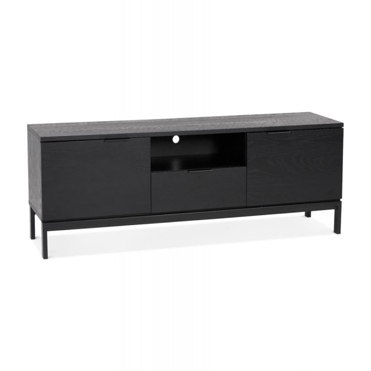 Sideboard CATODIK aus Schwarz Holz und Metall