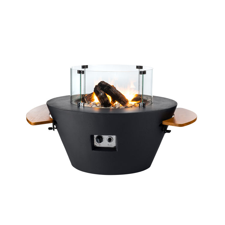 Glasschirm für Feuertisch