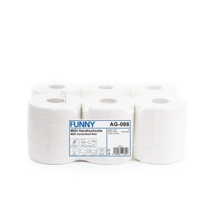 Handtuchrolle MIDI, 1-lagig, recycling weiß