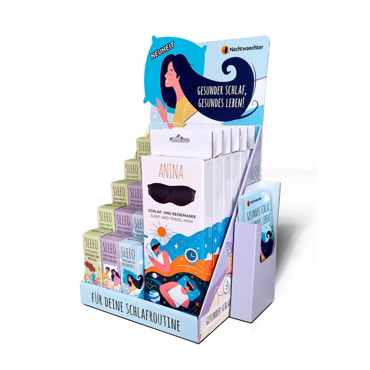 SLEEO/ANINA Attraktiver Thekenaufsteller LARGE bestückt
