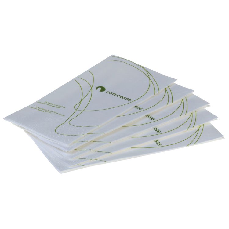 Servietten weiss - 2-lagig,1/8 Falz, Naturesse