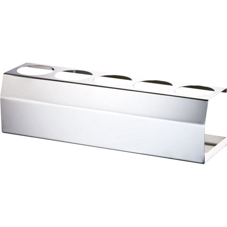 Présentoir en inox pour bouteilles à sauces